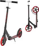 VEVOR Scooter (2 Wielen) voor Kinderen Vanaf 8 Jaar, Stadsscooter/Straatscooter met In Hoogte Verstelbaar Stuur, Antislip Deck en Lichtgewicht Frame, Opvouwbare Step tot 100 Kg, Zwart + Rood