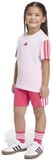 Adidas Essentials Tee Set Rose 6-7 Ans Enfants