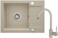 Merkloos / Sans marque DEANTE Zorba Spoelbak met kraan kleur zand 580x440x160