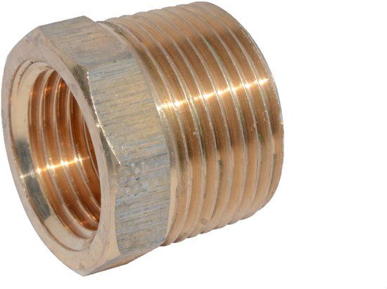 KIRCHHOFF BR verloopstuk, blanco, 1/2"BU x 3/8"BI, (3241)