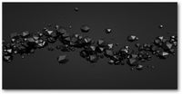 Tulup Glasschilderij - Foto In Glas 3D-Abstractie - 100 cm x 50 cm - Schwarz Glas Schilderij