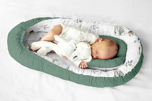 KOSPU Kuschnest Babynest Cocoon Baby Baby Cocoon Bumper Reiswieg 100% Katoen Anti-Allergisch