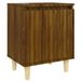 VidaXL Nachtkastje met houten poten 40x30x50 cm bruin eikenkleur