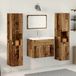 vidaXL Meuble de salle de bain 4 pièces Vieux bois Bois travaillé
