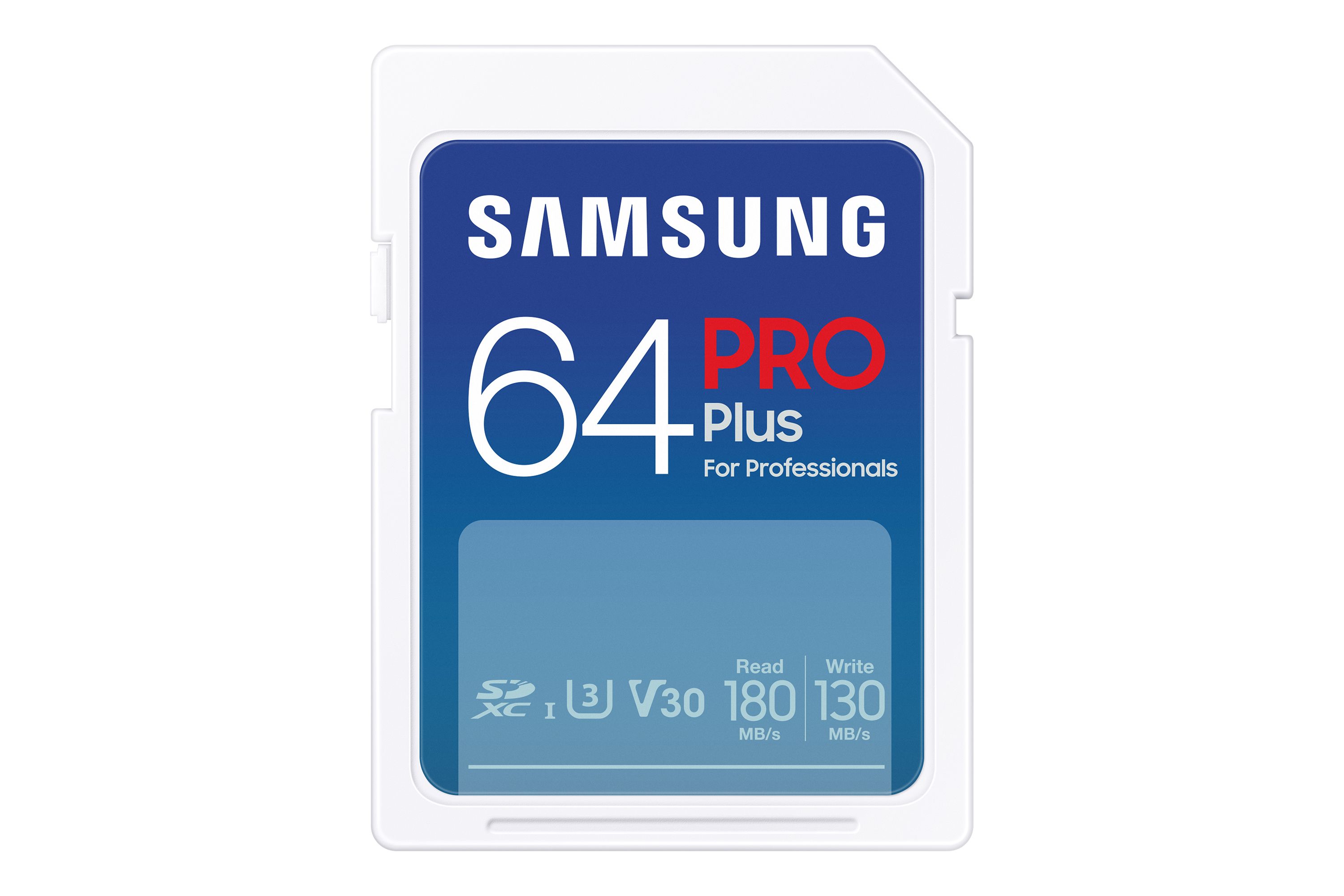 Samsung PRO Plus 64GB SD Card - 180MB/s Read, 130MB/s Write - UHS-I Class 3