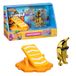 Bizak Stumble Guys speelset met beweegbaar figuur, 7,5 cm, speelt scènes uit het videospel, Mr. Banana met trampoline, jongens en meisjes vanaf 8 jaar (64119201)
