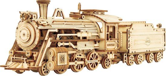 Robotime ROKR 3D Puzzle Prime Steam Express MC501 - 300 Pieces - Wooden Model Kit - Unisex - 14+ Years
