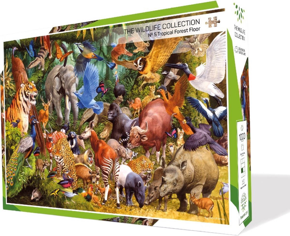 Treecer The Wildlife Collection - Puzzel Nr. 5 - Tropical Forest Floor - 1000 stukjes