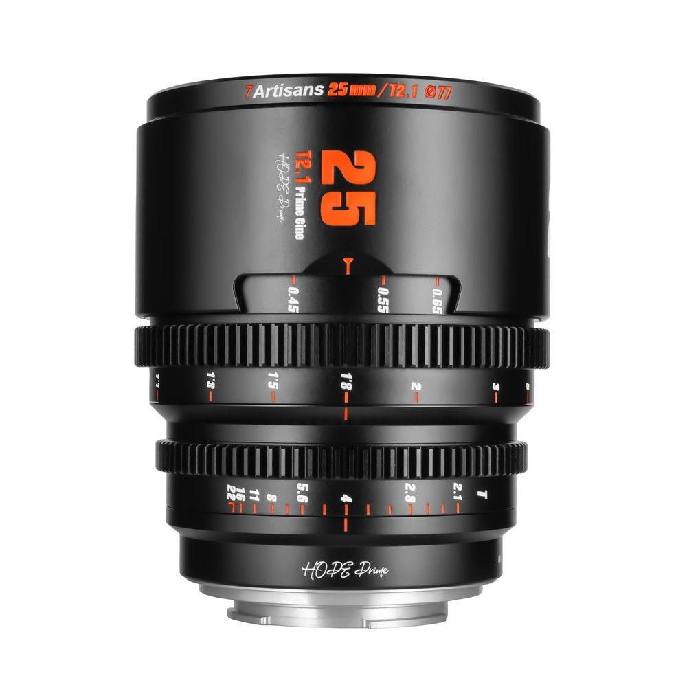 7Artisans HOPE Prime S35 25mm T2.1 Cinema Lens - Sony E-mount - Black