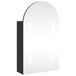 VidaXL Armoire de salle de bain avec miroir et LED, courbée, 42x13x70 cm, noir