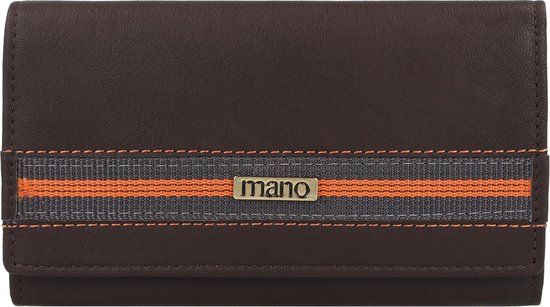 Mano Don Leonardo Portemonnee RFID Leer 16 cm - Dames - Horizontaal - Donkerbruin