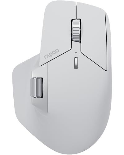 Rapoo MT760L muis Rechtshandig RF-draadloos + Bluetooth Optisch 3200 DPI Grijs