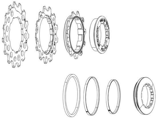 Sram Cassette Sprocket Set For Pg-1210/1230 - UNI