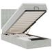vidaXL Ottoman bed with mattresses and LEDs 90x190cm velvet light grey