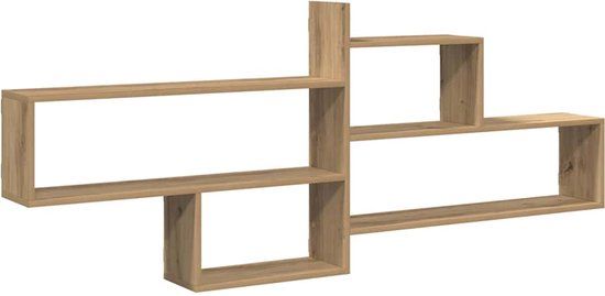 vidaXL Wandschap 167,5 x 18 x 68 cm bewerkt hout ambachtelijk eikenkleurig