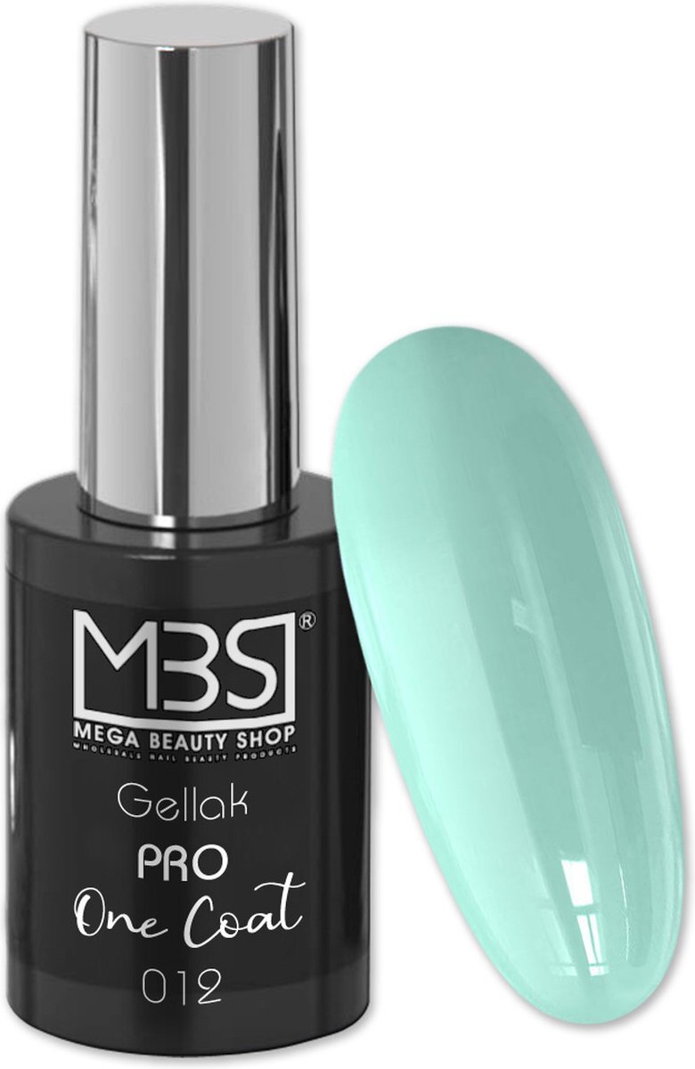 MEGA BEAUTY SHOP Gellak - one coat - 1 keer dekkend - gel nagellak - 10ML - MBS - mint - Professioneel 12