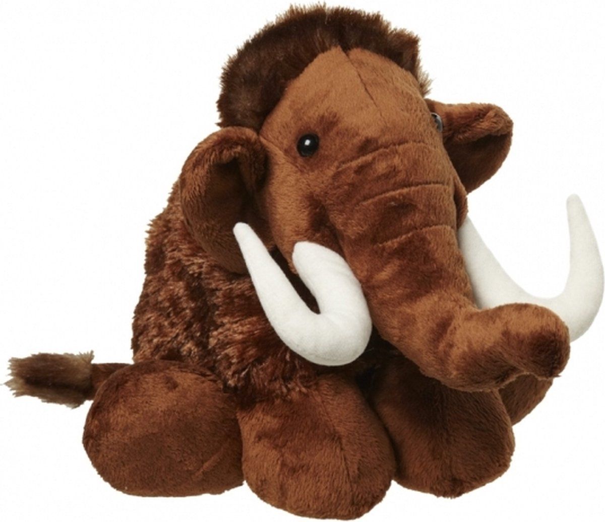 Nature Planet Mammoet knuffel 26 cm - bruin - pluche