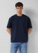 s.Oliver T-shirt Heren XXL Navy Katoen Ronde Hals Korte Mouw Effen Aansluitend