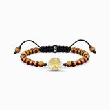 Thomas Sabo A2048-894-2-L22V Armband Unisex Geel Verguld Nylon Bruin 22 cm