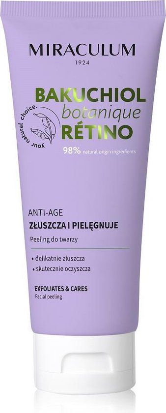 Miraculum Bol Bakuchiol Anti-Age Verzorgende en Exfoliërende Gezichtsscrub 100ml