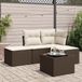 Maison Exclusive - Ensemble de jardin pour le jardin, composé de 5 pièces avec coussins, marron, en polyrotin