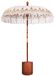 Syfax Balinese parasol met basis Crème en bruin Ø 180-190 cm