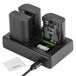 NEEWER LP-E6NH Vervangende accu en USB-oplader, set van 3, 2250 mAh, vervanging voor LP-E6NH accu en Triple Slot USB-oplader, compatibel met Canon EOS R7 R5 R6 R6 II R, 5DIV, 6DII, 7DII, 80D, 90D