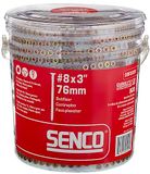 Senco 08F300Y DuraSpin #8 x 3 inch, hout tot hout gerolde schroef, 800 Ct.