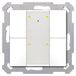 MDT KNX bouton poussoir Plus TS 55, 4 voies, brillant, blanc pur