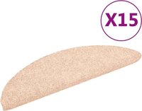 vidaXL Trapmatten - zelfklevend - 56x17 cm - naaldvilt - groen - 15 stuks