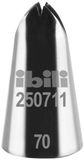 Ibili spuitmond bladeren 11 mm, roestvrij staal, zilver, H 32 MM
