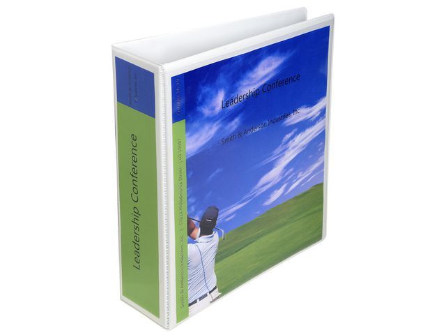 Exacompta KreaCover Presentation Binder, A4, 80mm Ring Capacity, 2 Rings, White