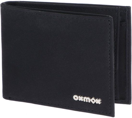 oxmox New Cryptan RFID Protect Pocketbörse Pure 2.0 Metal Square Black zwart