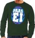 Bellatio Decorations Shoppartners Bv Groene Paas sweater met blauw paasei - Pasen trui voor heren - Pasen kleding XL