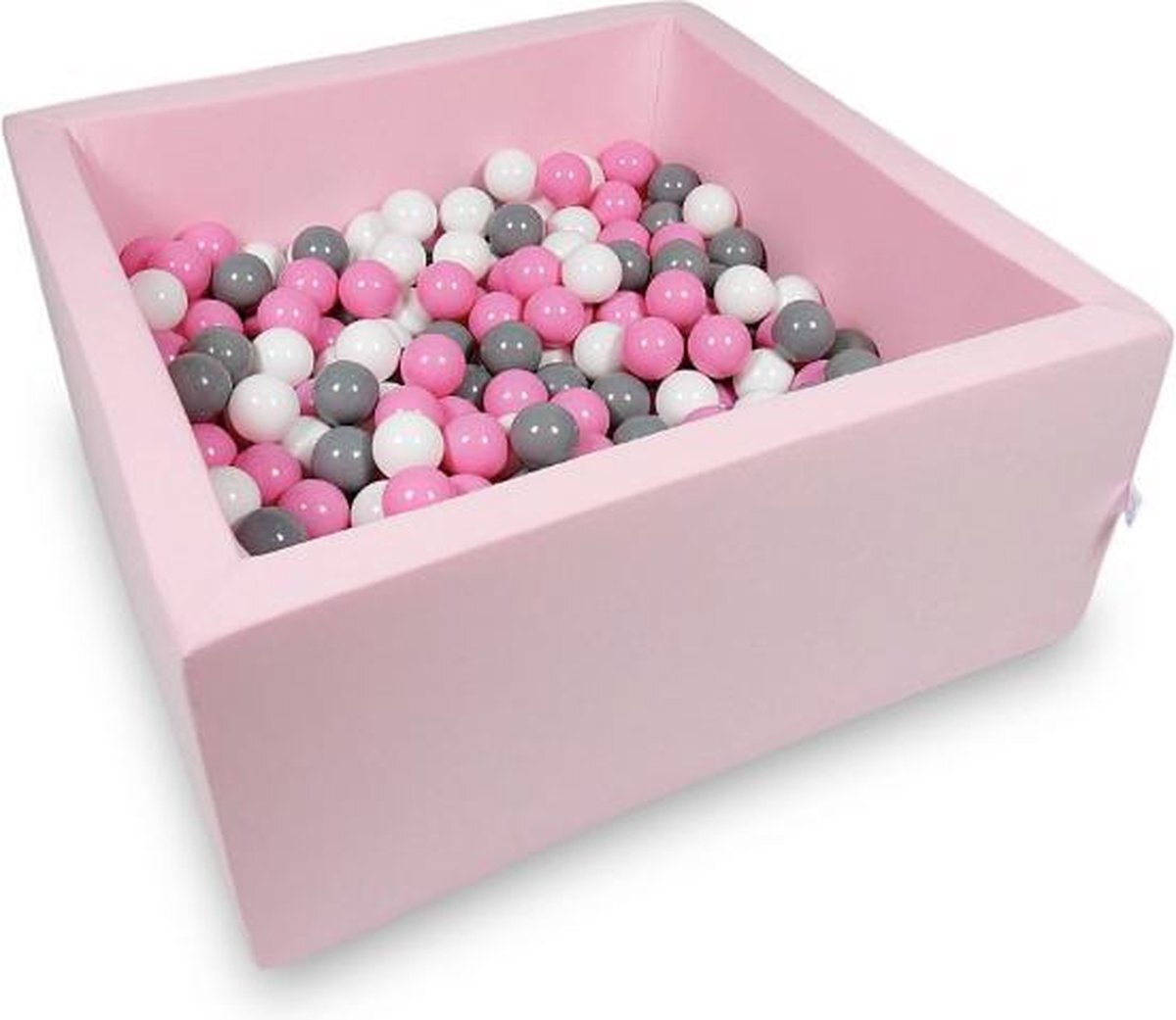 Viking Choice Ballenbak vierkant roze - 400 ballen - 90 x 40 x 40 cm - ballenbad - roze 7 cm ballen