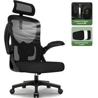 Bureaustoel Bureaustoel, ergonomische bureaustoel, office chair, bureaustoel, draagvermogen 150 kg, 90° neerklapbare armleuningen en verstelbare rugleuning