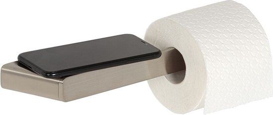 Geesa Shift Toiletrolhouder zonder klep met planchet RVS geborsteld 919924-05