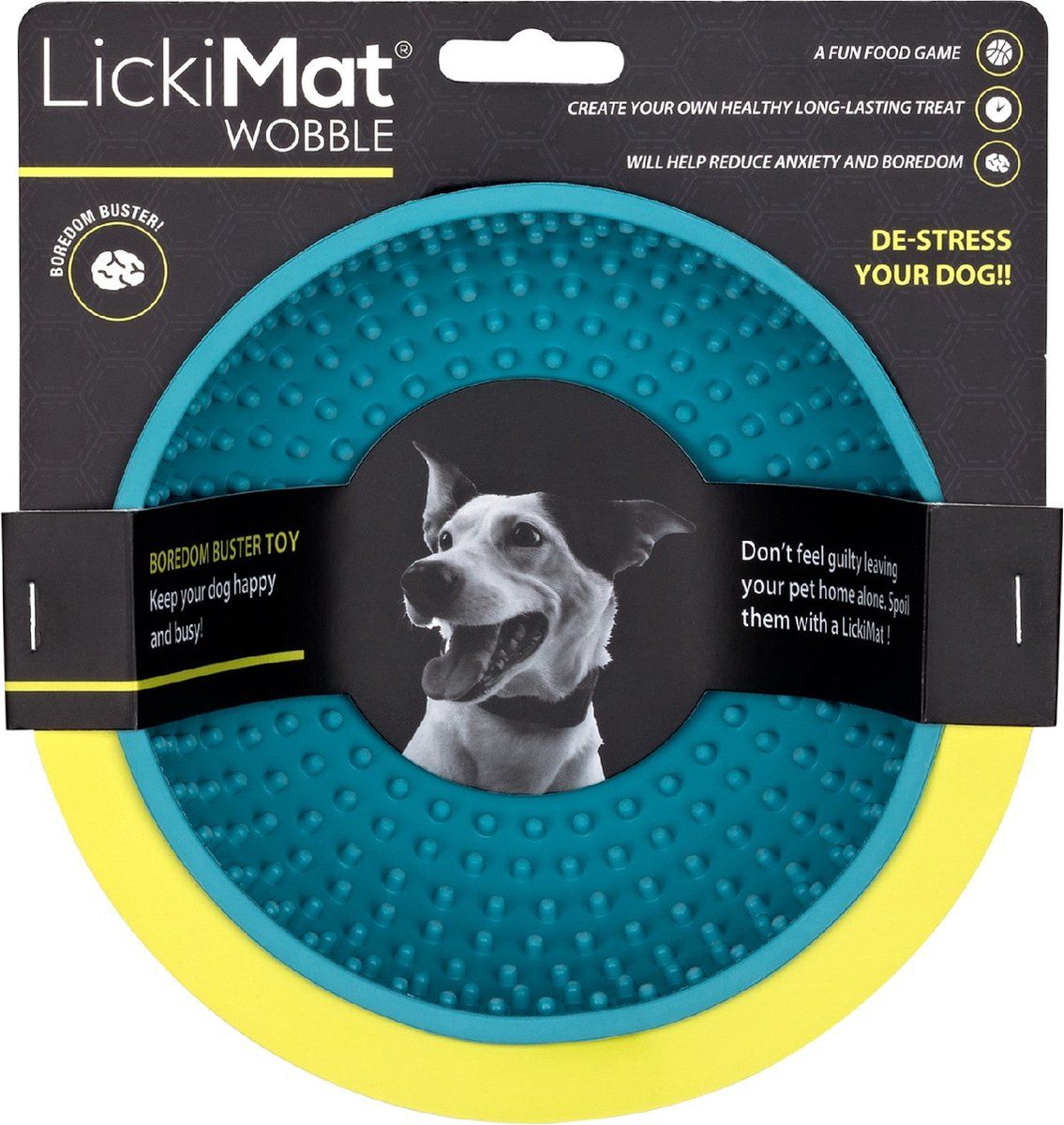 Lickimat Wobble Turquoise - likmat voor vers vlees - turquoise