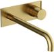 Hotbath Cobber - Wastafelmengkraan - zonder Waste - Laag - Geborsteld Messing PVD - Inbouw - Messing - V10
