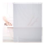 Relaxdays douchegordijn, 120x240 cm, gordijn voor douche & badkuip, waterafstotend, plafond & raam, wit