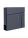 Assorted Collections Wandgemonteerde brievenbus, modern design met krantensleuf, kijkramen, afsluitbare brievenbus, lift-up flap verborgen slot, eenvoudig te installeren, 37 x 10,5 x 37 cm (grijs)