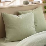 Terre de Nuit taie d'oreiller 50x70 gaze de coton vert