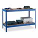Relaxdays Werkbank, 2 etages, verstelbaar, tot 300 kg, garage, 90,5x141x61 cm, staal