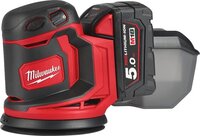Milwaukee M18 BOS125-502B Accu Excentrische Schuurmachine Set - 2x 5.0Ah - 125mm