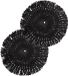 Secret de Gourmet Placemat Raffia - Set van 10x stuks - Zwart - Rond - D38 cm