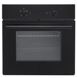Respekta Richard Inbouwoven, zelfvoorzienende oven, 60 liter ovenruimte, energie-efficiëntieklasse A, 3 verwarmingsmodi, led-verlichting, zwart glas, inbouwoven 60 cm