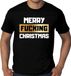 Bellatio Decorations Shoppartners Bv Grote maten fout Kerst t-shirt - Merry Fucking Christmas - zwart voor heren - kerstkleding / kerst outfit XXXXL