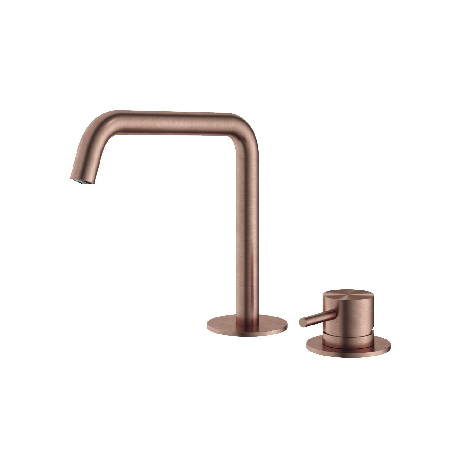 Hotbath Archie Wastafelmengkraan 2-gats Geborsteld Koper PVD