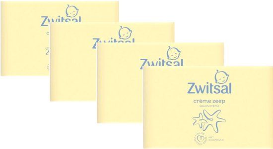 Zwitsal Creme Zeep - 4 x 90GR - pH-neutraal - Voor de pasgeboren baby