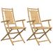 VidaXL Tuinstoel Terras Bamboo 2 stuks 53x66x99 cm